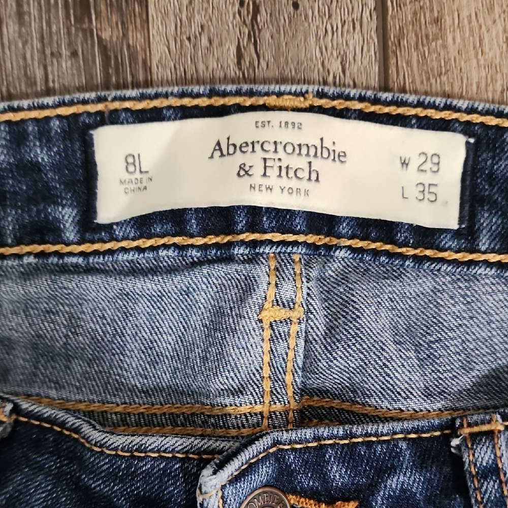 Abercrombie & Fitch Skinny Blue Jeans Classic Medium Wash Size W29 X L35